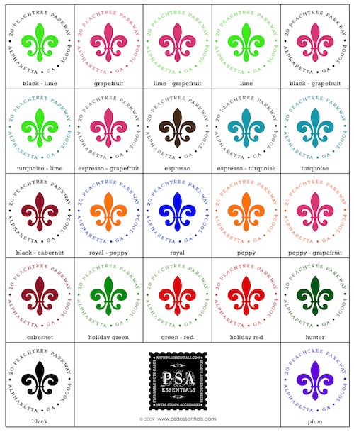 PSA Stamps Ink Colors