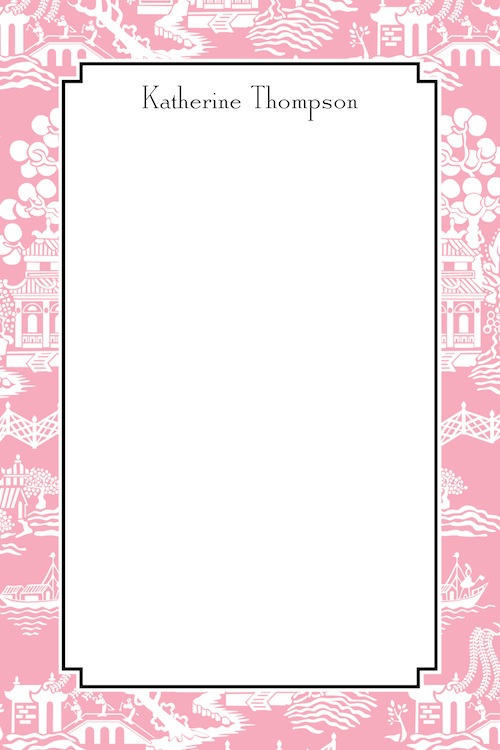 Boatman Geller Notepad - Chinoiserie Pink-boatman geller, notepads, acrylic
