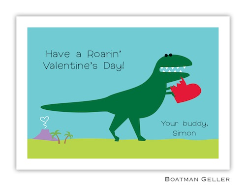 BG Valentine Card - Heart Dino-Boatman Geller, Note Cards, Valentine, Personalized