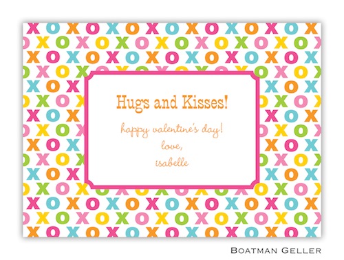 Boatman Geller Valentine Card - Hugs and Kisses 21209-Boatman Geller, Note Cards, Valentine, Personalized