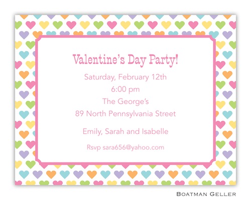 Boatman Geller Valentine Invite Candy Hearts 21211-Boatman Geller, Invitations, Valentine, Personalized