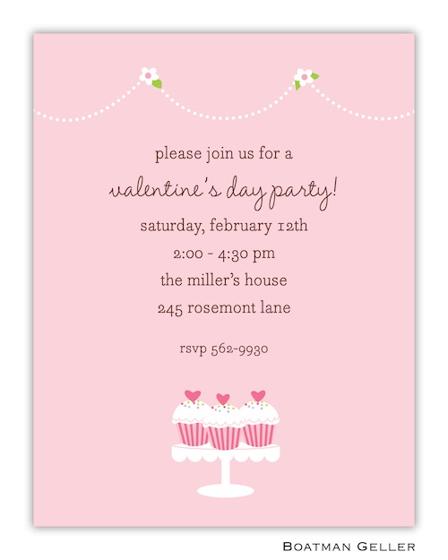 Boatman Geller Valentine Invite Heart Cupcakes 21212-Boatman Geller, Invitations, Valentine, Personalized