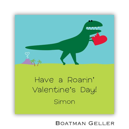 Boatman Geller Valentines Sticker Heart Dino 21504-Stickers, Boatman Geller, Valentines