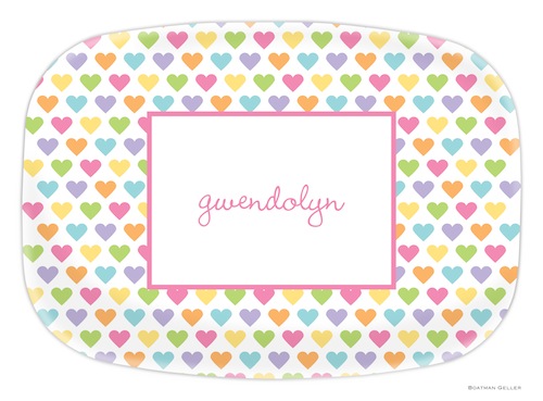 Boatman Geller Valentine Platter Heart Cupcakes 21907-Valentine's Day, melamine, plates, boatman geller, gifts