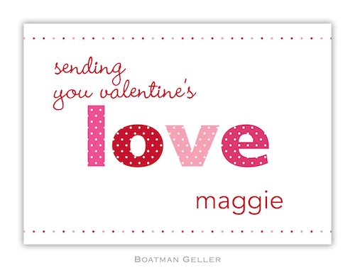 BG Valentine Card - Love Valentine Exchange-Boatman Geller, Note Cards, Valentine, Personalized