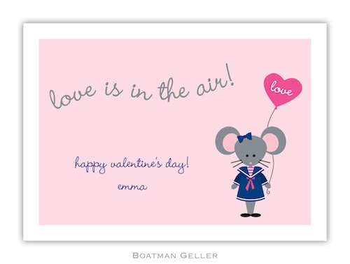 BG Valentine Card - Mimi Mouse Valentine-Boatman Geller, Note Cards, Valentine, Personalized