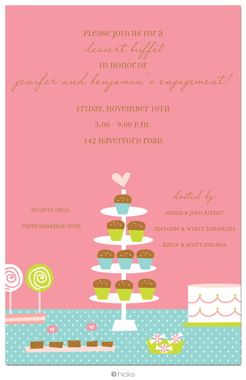 Cupcake Buffet Party Invitation-hicks paper goods, cupcake, birthday, party