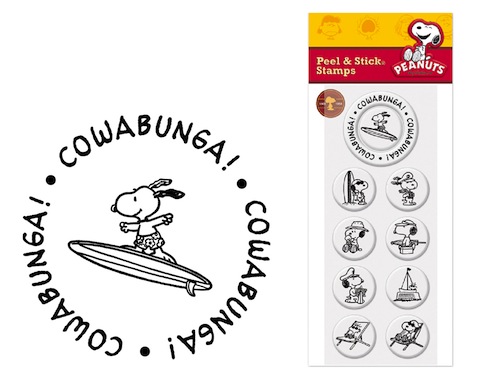 PSA Peel & Stick Packs - Peanuts Cowabunga-PSA Essentials, Stamps, gifts, Peanuts