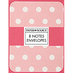 WNP Pink Dot Flat Cards-Waste Not Paper, Pink, Dots, Valentines Day
