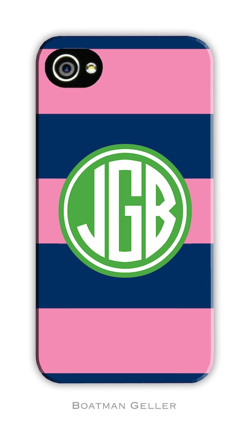 BG Cell Phone Cover - Rugby Navy & Pink-gifts, boatman geller, cell phone cover
