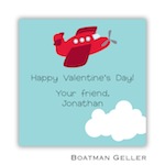 Boatman Geller Valentines Sticker Airplane Red 21507-Stickers, Boatman Geller, Valentines