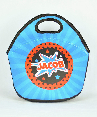 LBJ Lunch Tote - Boy Pow Print-lunch tote, lunchbox