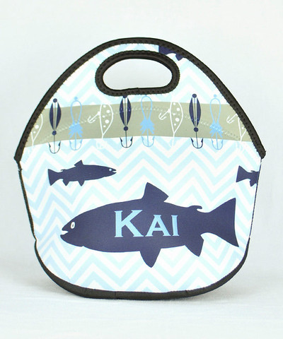 LBJ Lunch Tote - Fishing Lure Print-lunch tote, lunchbox