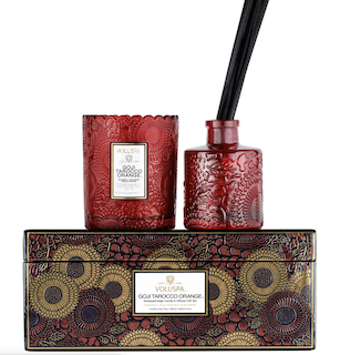 Voluspa - Goji & Tarocco Orange - Scalloped Edge Candle & Reed Diffuser Gift Set-Candle, Voluspa, Gift, quick2021